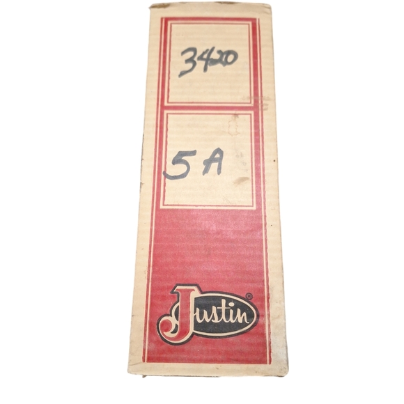 New Vintage Justin Made In USA Exotic Lizard Cowboy Boots Size 5A Style M3420 - Picture 12 of 15